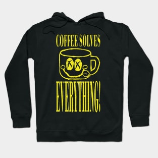 COFFEE SOLVES EVERYTHING Vintage Grunge Style Hoodie